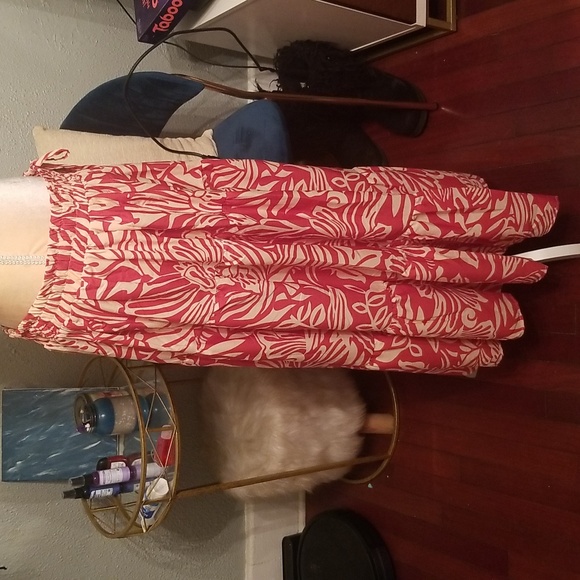 Mile Gabrielle Terracotta Jungle Tiered Skirt NWT Sz. 3X - Picture 5 of 10